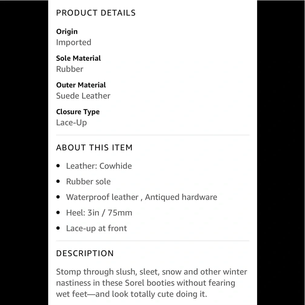 NWT Sorel After Hours lace Boot / bootie wedge - Picture 12 of 12